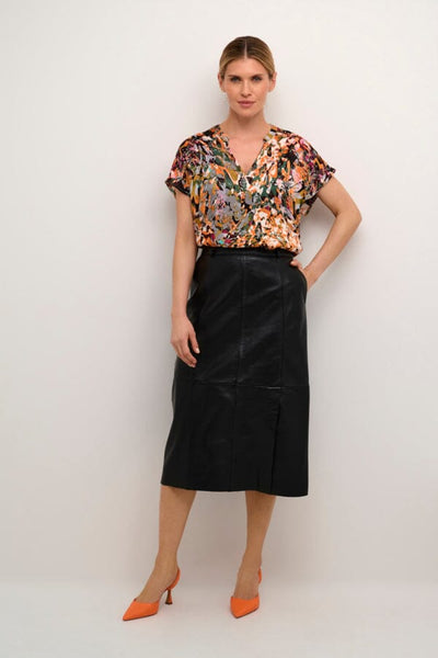 SOFT LEATHER SIDE ZIP SKIRT Skirt CULTURE 