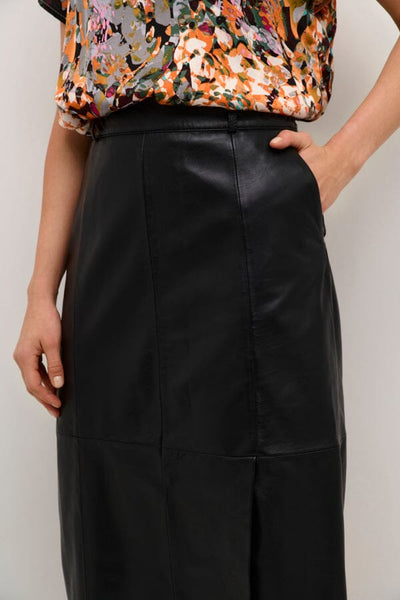 SOFT LEATHER SIDE ZIP SKIRT Skirt CULTURE 