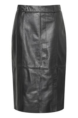 SOFT LEATHER SIDE ZIP SKIRT Skirt CULTURE 