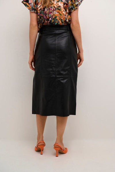 SOFT LEATHER SIDE ZIP SKIRT Skirt CULTURE 