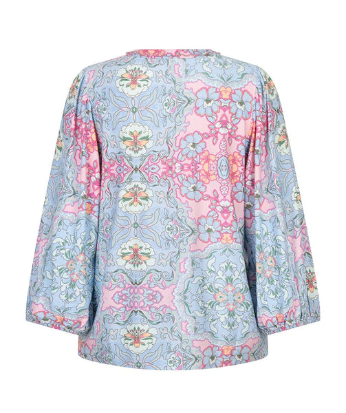 SOFT PASTEL PAISLEY EMBELLISHED V-NECK TOP Shirts & Tops Esqualo 