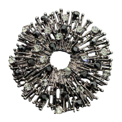 STAR BURST BLACK ANTIQUE BROOCH Brooch FashionWear Collection Black 