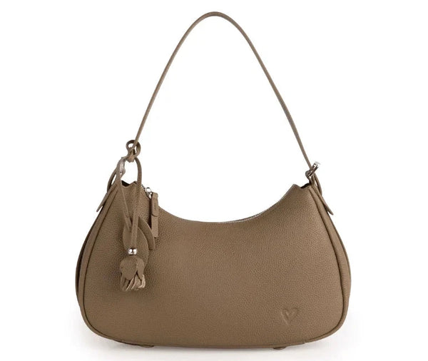 STONE GENUINE LEATHER HANDBAG Handbag prenelove OS Stone 