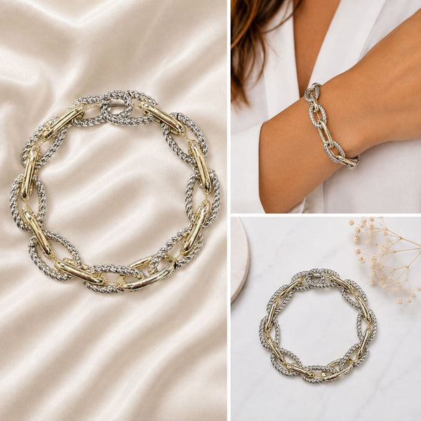STRETCHY BIG CHAIN LINK BRACELET Bracelet FashionWear Collection 