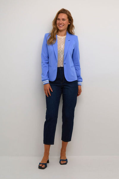 STRIPED CUFF SPORTY BRIGHT BLUE BLAZER Blazer Kaffe 