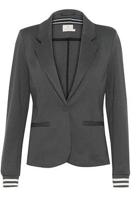 STRIPED CUFF SPORTY CHARCOAL BLAZER Blazer Kaffe S Charcoal 