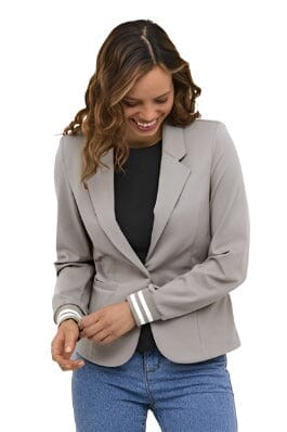 STRIPED CUFF SPORTY GREY BLAZER Blazer Kaffe 