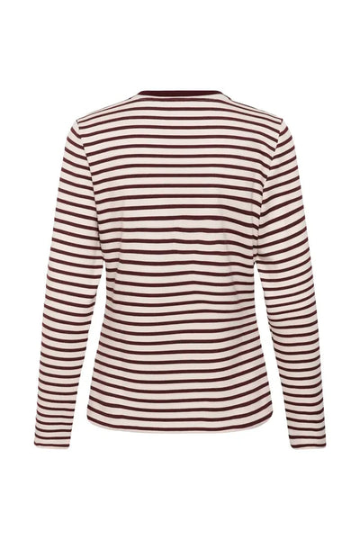 STRIPED LONG SLEEVE CREW NECK T SHIRT Top CULTURE 