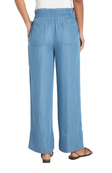 SUNLIT BLUE WIDE LEG HIGH RISE PAPERBAG SOFT JEANS Jeans Liverpool 