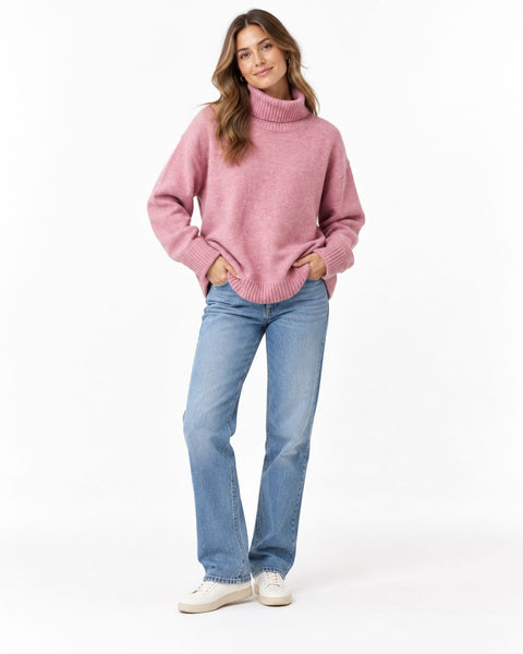 TEA ROSE DOG WALKER COZY CHUNKY SWEATER SWEATER Eco Verde 