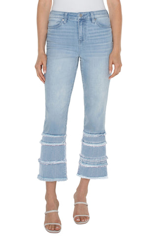 TIERED FRINGE CROP FLARE JEAN Jeans Liverpool 2 Clarkdale 