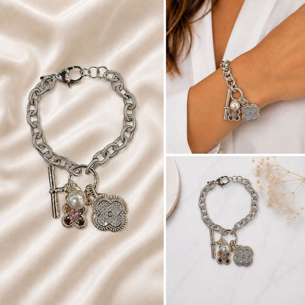 TOGGLE CLOVER MULTI CHARM BRACELET Bracelet FashionWear Collection 