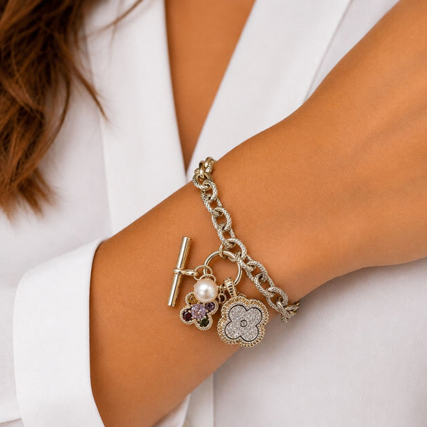 TOGGLE CLOVER MULTI CHARM BRACELET Bracelet FashionWear Collection 
