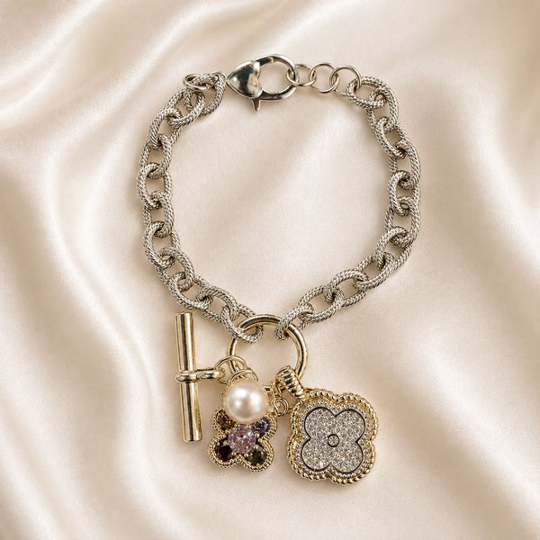TOGGLE CLOVER MULTI CHARM BRACELET Bracelet FashionWear Collection 