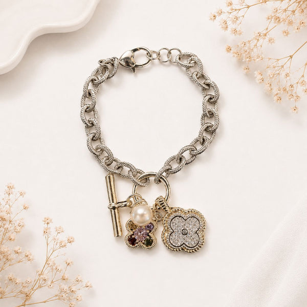 TOGGLE CLOVER MULTI CHARM BRACELET Bracelet FashionWear Collection 