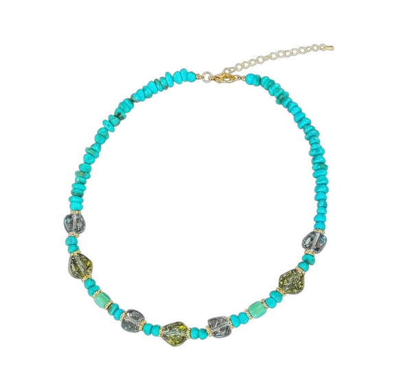 TURQUOISE GEMSTONES NECKLACE Jewelry FashionWear Collection Turquoise 