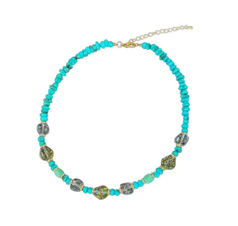 TURQUOISE GEMSTONES NECKLACE Jewelry FashionWear Collection Turquoise 