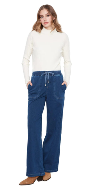 ULTRA SOFT WIDE LEG DENIM JOGGER PANT Jeans Charlie B. 