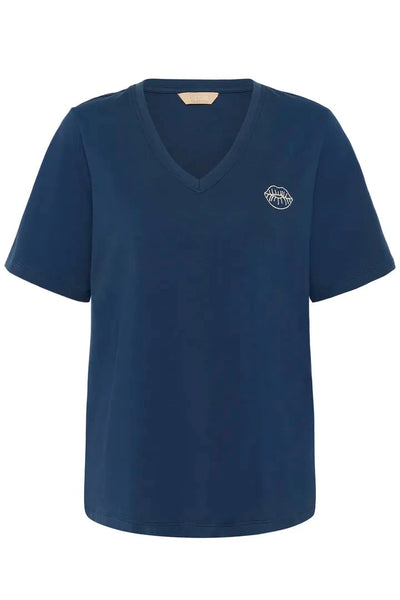 V NECK NAVY T SHIRT T Shirts & Tops CULTURE 