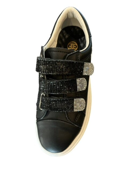 VELCRO BLING BLACK RUNNERS Shoes Little Empress 