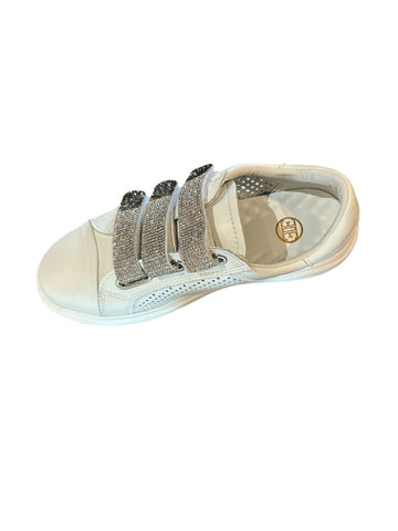 VELCRO BLING WHITE RUNNERS Shoes Little Empress 