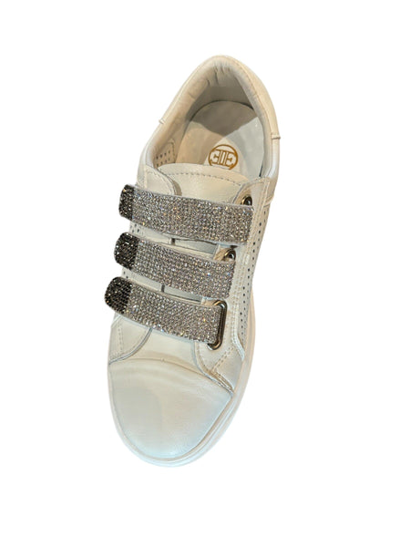 VELCRO BLING WHITE RUNNERS Shoes Little Empress 