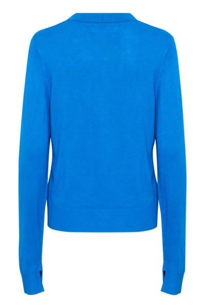VICTORIA BLUE POLO STYLE SWEATER SWEATER CULTURE 