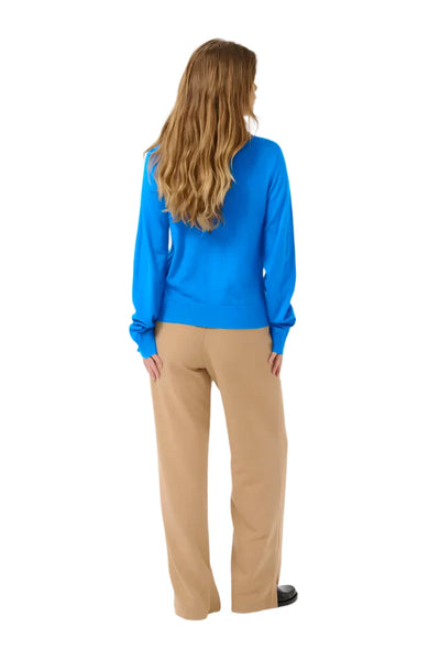 VICTORIA BLUE POLO STYLE SWEATER SWEATER CULTURE 