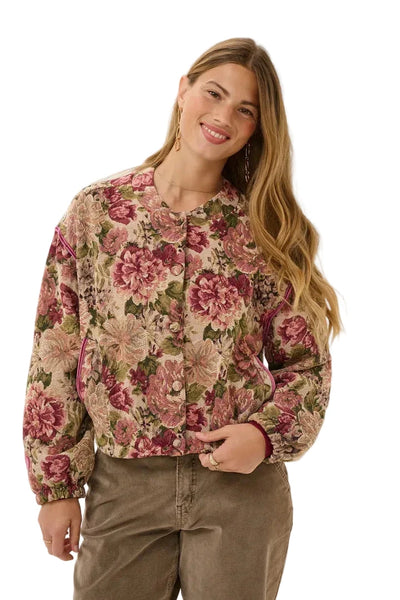 VINTAGE ROSES CROP JACKET Jacket CREAM 34 Vintage Roses 
