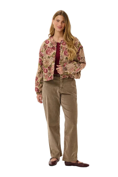 VINTAGE ROSES CROP JACKET Jacket CREAM 
