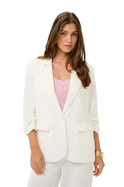 WHITE BOYFRIEND BLAZER Jacket CREAM 34 Snow White 