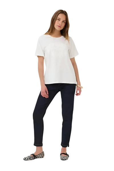 WHITE CREW NECK T SHIRT T-Shirt CULTURE 