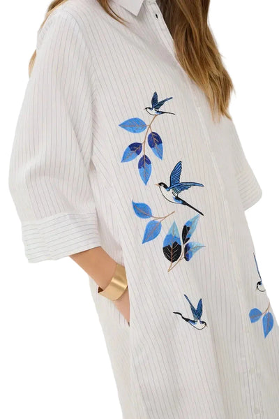 WHITE KNEE LENGTH SHIRT DRESS Dress CREAM 34 White 