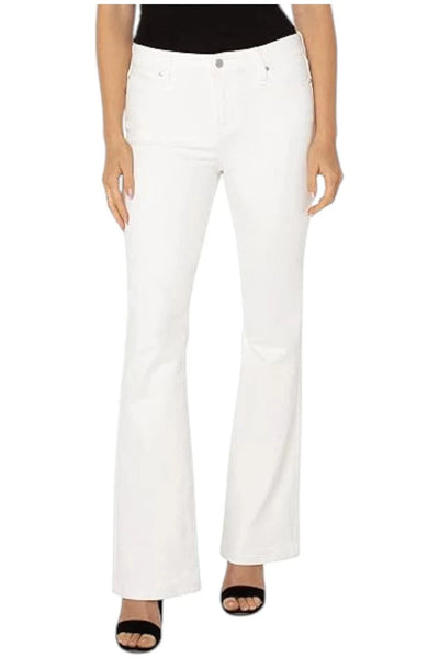 WHITE LUCY BOOT CUT HIGH RISE JEAN Jeans Liverpool 