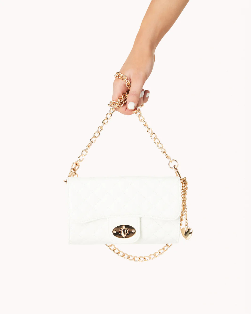 WHITE QUILTED MULTI WEAR BAG Handbag Billini White 