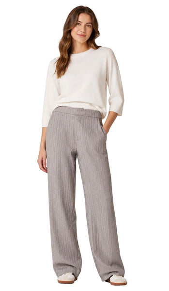 WIDE ELASTIC WAIST HERRINGBONE PANT Pants Esqualo 