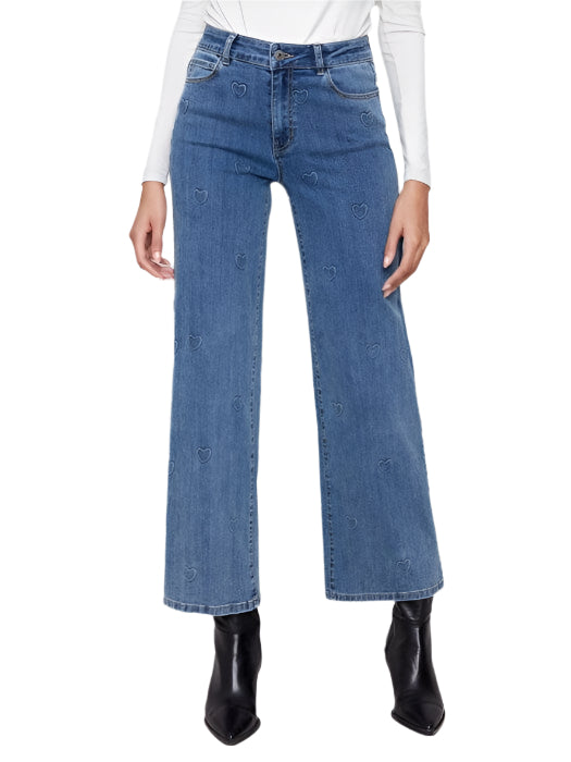 WIDE LEG DENIM HEART JEAN Pant Charlie B 