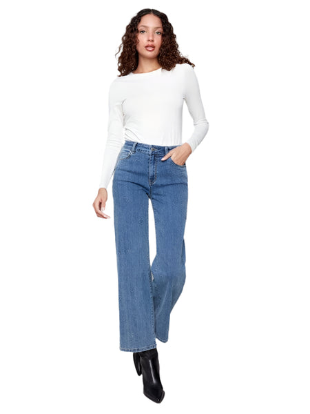 WIDE LEG DENIM HEART JEAN Pant Charlie B 