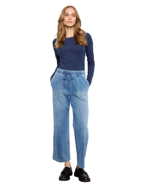 WIDE LEG DENIM JOGGER PANTS Pant Charlie B. 