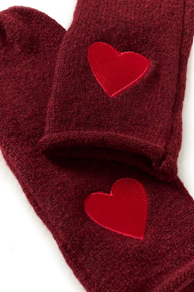 WINE MITTENS WITH RED HEART CULTURE 