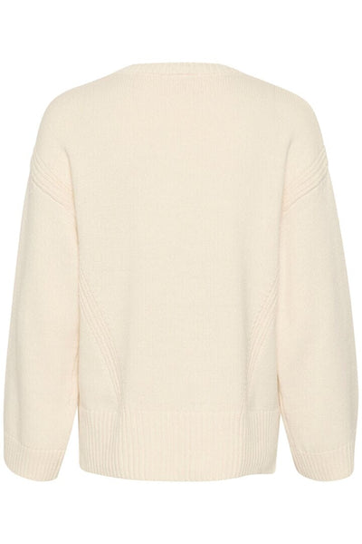 WINTER WHITE V NECK SWEATER Sweater CREAM 