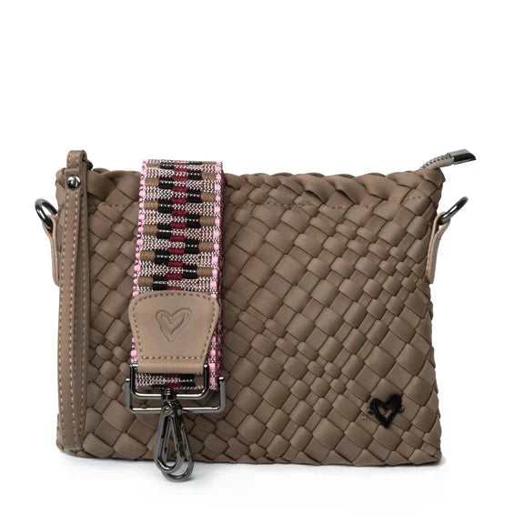 WOVEN CROSSBODY Handbag prenelove OS Buff 