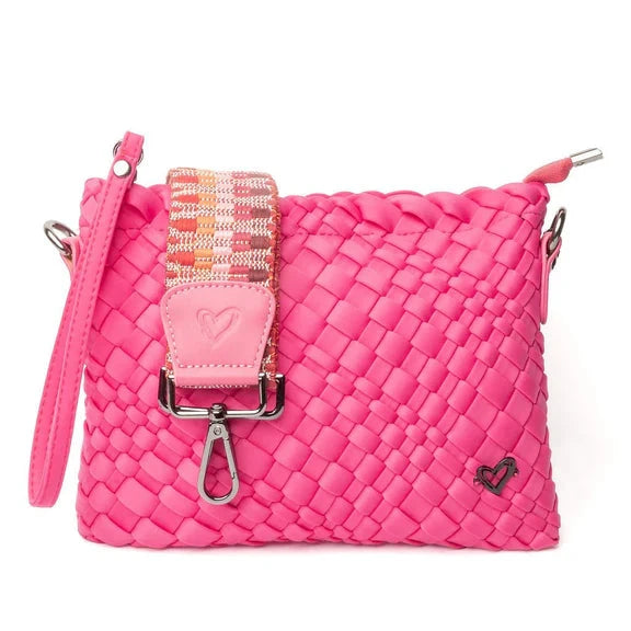 WOVEN CROSSBODY Handbag prenelove OS Magenta 
