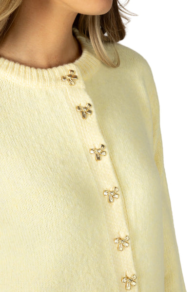 YELLOW BOW BUTTON DOWN CARDIGAN Cardigan LYLA + LUXE 