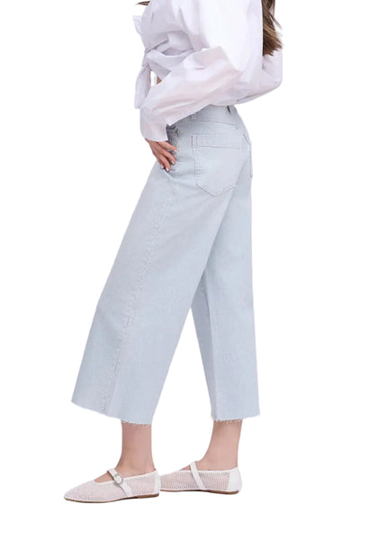 YOGA JEANS LILY WIDE LEG PINSTRIPE CROP FLARE Jeans Yoga Jeans 