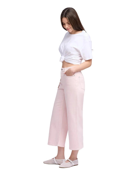 YOGA JEANS MAYA CROP FLARE LIGHT PINK PANTS Jeans Yoga Jeans 