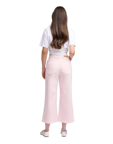 YOGA JEANS MAYA CROP FLARE LIGHT PINK PANTS Jeans Yoga Jeans 