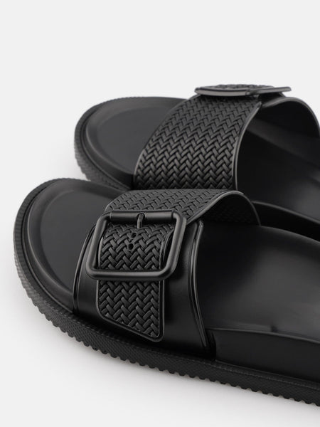 ZELIE BLACK VEGAN FLAT SANDALS WITH STRAPS Sandal Lemon Jelly 