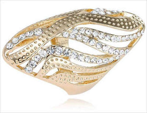 GOLD WAVE RING Jewelry FashionWear Collection 07 