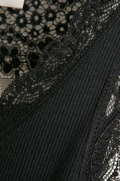 BACK LACE DETAIL BLACK CAMISOLE Camisole CREAM 